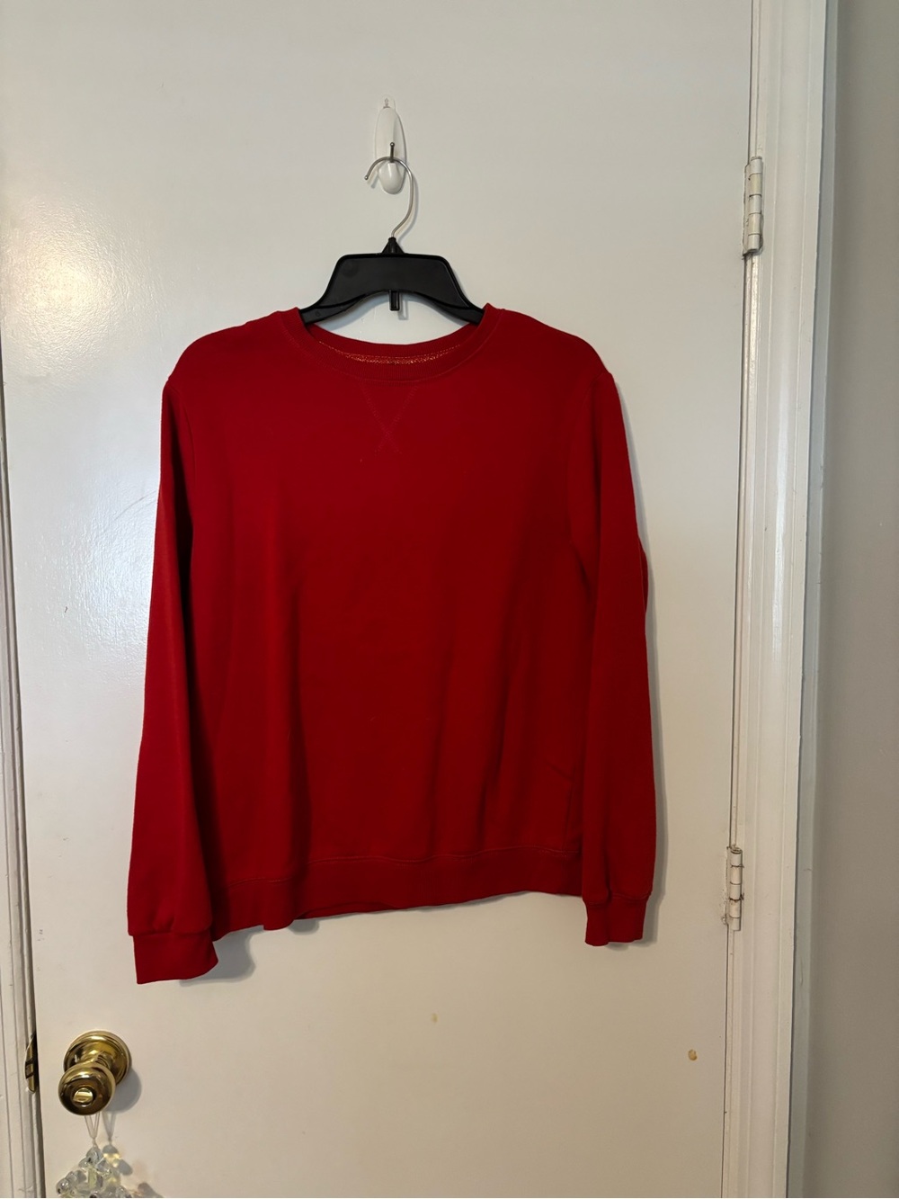stars above Red Crewneck Sweatshirt with Gold Trim - Picture 1 of 3